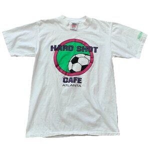 Hard Shot Cafe Atlanta Soccer Tshirt 90’s Men’s Large USA Y2K Cotton Unisex